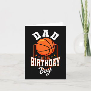 Pappa i födelsedagstorgen Basketball-temat, dagspu Kort