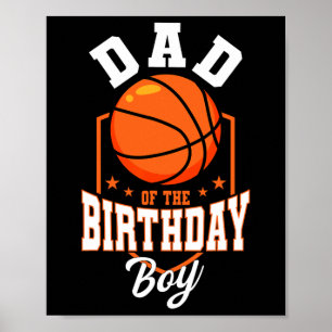 Pappa i födelsedagstorgen Basketball-temat, dagspu Poster