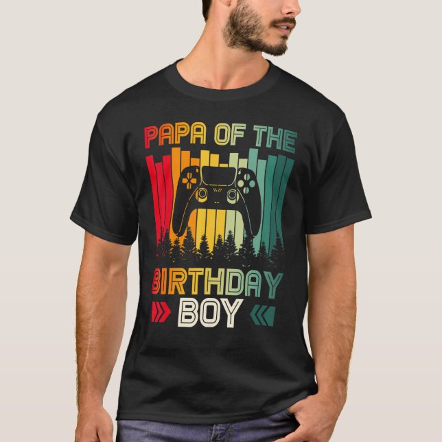 Pappa i födelsedagsvideokammet Retro B dag Fa T Shirt (Framsida)
