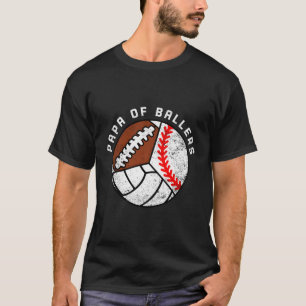 Pappa i fotbollsmatchen Ballers Baseball Volleybal T Shirt