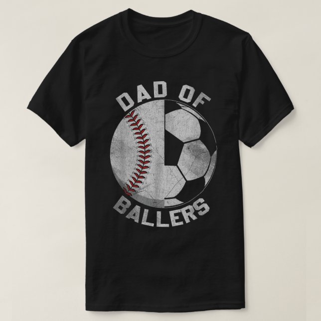 Pappa i fotbollsspelaren Baseball Boll Player Coac T Shirt (Design framsida)