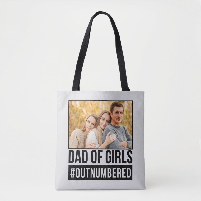 Pappa i Girls #Outnumrerad Tygkasse (Framsida)