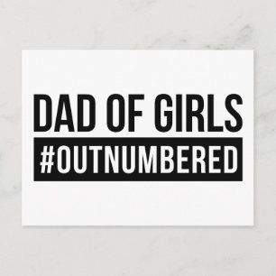 Pappa i Girls #Outnumrerad Vykort