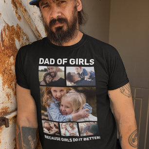 Pappa i Girls Photo Collage T Shirt