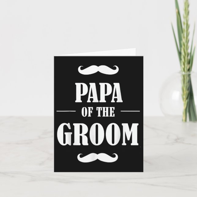 Pappa i Groom T Shirt Funny Bröllop Bachelor P Kort (Framsida)