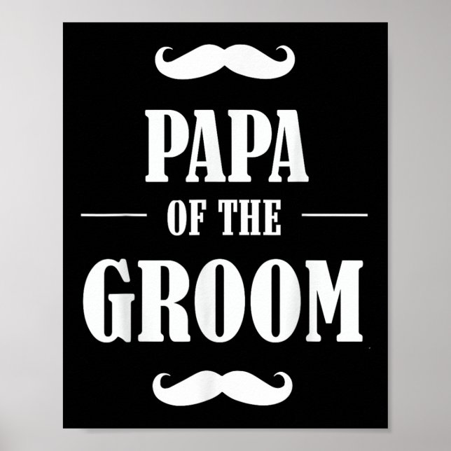 Pappa i Groom T Shirt Funny Bröllop Bachelor P Poster (Framsidan)