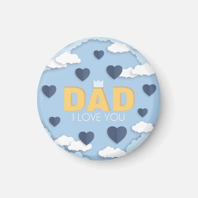 Pappa I kärlek dig, fars dag-gåva Magnet (Framsidan)