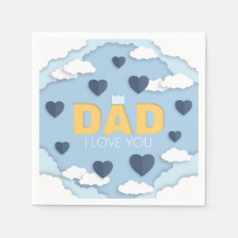 Pappa I kärlek dig, fars dag-gåva Pappersservett