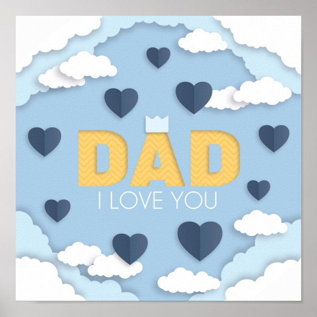 Pappa I kärlek dig, fars dag-gåva Poster (Framsidan)