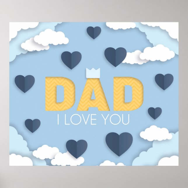 Pappa I kärlek, du, fars dag-gåva, söt, underbar Poster (Framsidan)