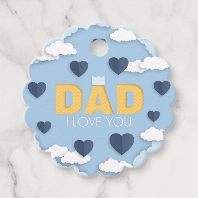 Pappa I kärlek du, fars dag Gåvor Etiketter (Framsida)