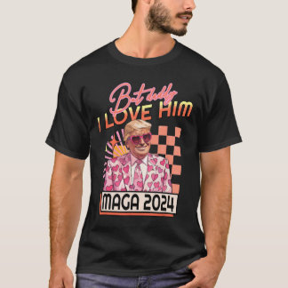 Pappa I Kärlek Him Maga 2024 Donald Trump Back 4th T Shirt