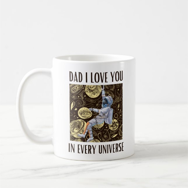 Pappa I kärlek i alla universum Kaffemugg (Vänster)