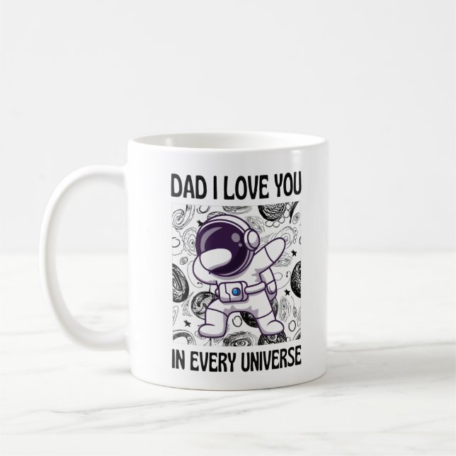 Pappa I kärlek i alla universum Kaffemugg (Vänster)