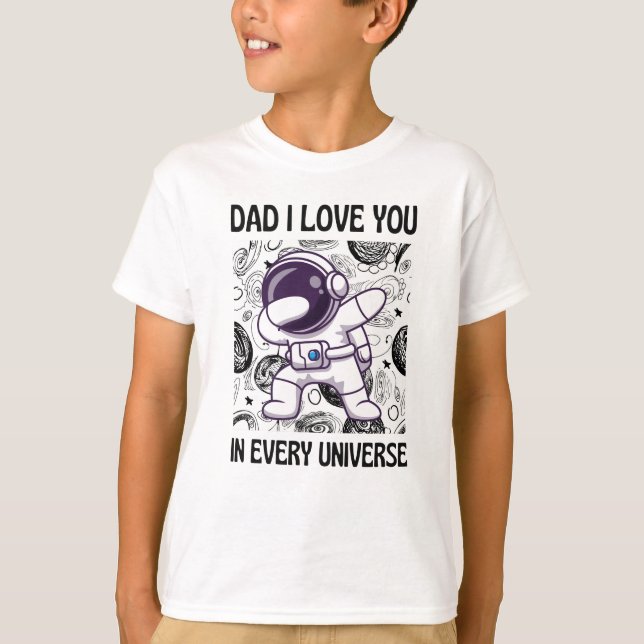 Pappa I kärlek i alla universum T Shirt (Framsida)