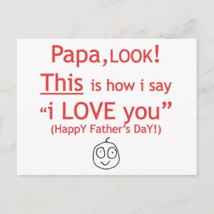 Pappa I kärlek! Vykort