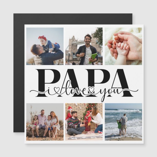 Pappa I Kärlek You Anpassningsbar Photo Collage (Fram/baksida)
