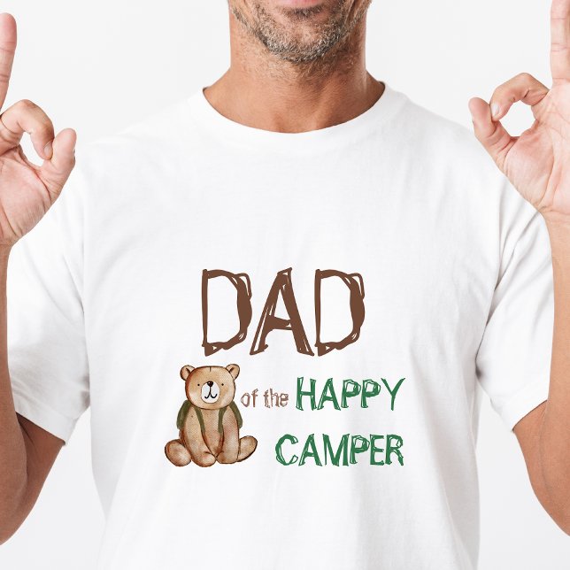 Pappa i Lycklig Camper 1:a födelsedag Party T Shirt (Skapare uppladdad)