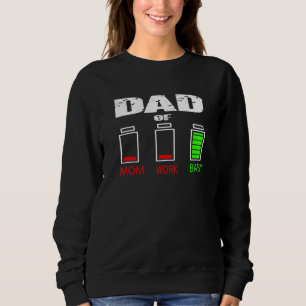 Pappa i Mamma och Baby låg batterinivå för Far D T Shirt