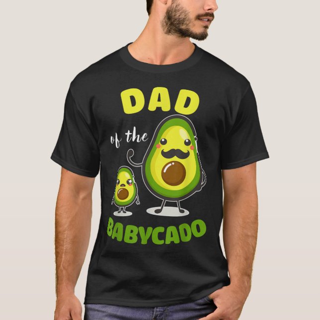 Pappa i matchningen mellan babycado och Avocado-fa T Shirt (Framsida)