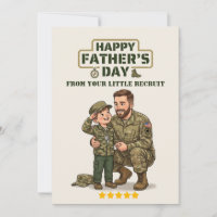 Pappa i militären födelsedagskort Lilla Rekryt