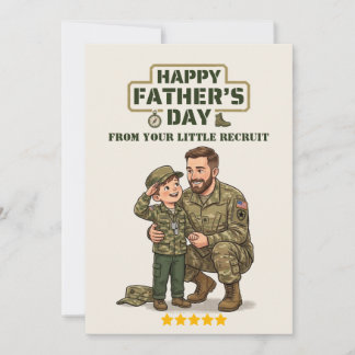 Pappa i militären födelsedagskort Lilla Rekryt Kort