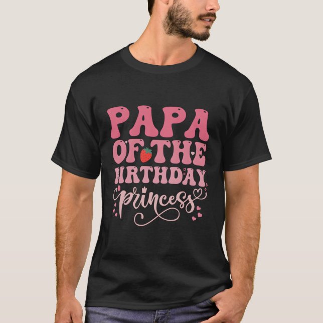 Pappa i prinsessan Sweet Strawberry Bday Py T Shirt (Framsida)