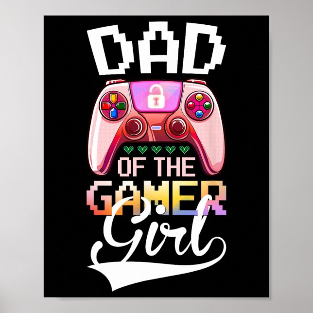 Pappa i spelets flickmatchande videospelsdag poster (Framsidan)