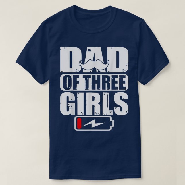 Pappa i tre Fars dag-gåva från flickor T Shirt (Design framsida)