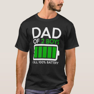 Pappa i två Fullt-batteri Manar Pappa Far T Shirt