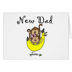 Pappa i Twillingar Boy and Girl Tshirts and Gifts Hälsningskort