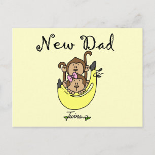 Pappa i Twillingar Boy and Girl Tshirts and Gifts Vykort