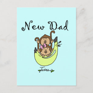 Pappa i Twillingar Boy and Girl Tshirts and Gifts Vykort