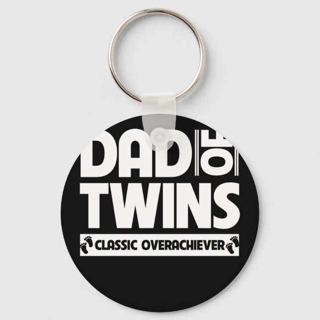 Pappa i Twillingar Classic Overachiever Fars dag Nyckelring (Framsida)