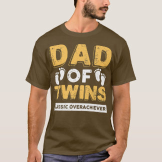 Pappa i Twillingar Classic Overachiever Funny Twin T Shirt
