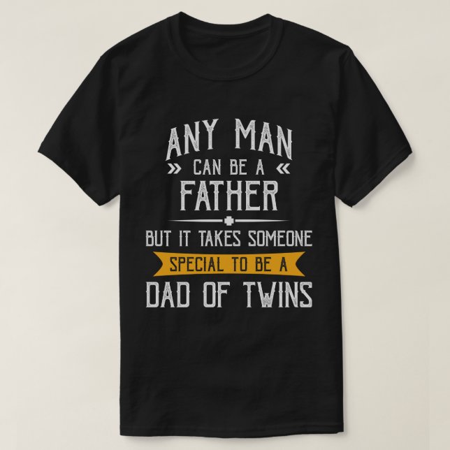 Pappa i Twillingar Fars dag Gift för Pappa T Shirt (Design framsida)