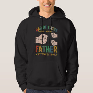 Pappa i Twillingar som ett normalt Far två gånger Hoodie
