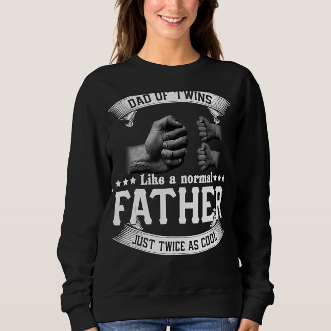 Pappa i Twillingar som Far Fars dag T Shirt (Framsida)