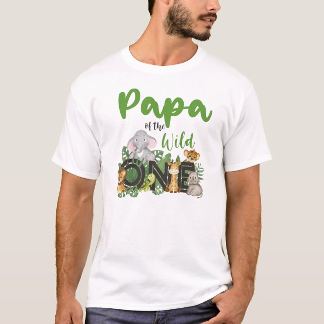 Pappa i Vild 1 Matching Family Safari  T Shirt (Framsida)