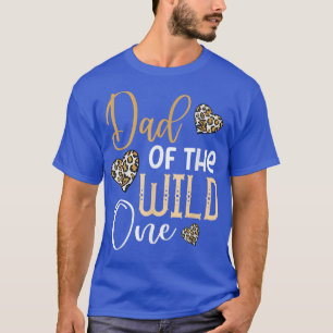Pappa I VILDEN 1 Leopard Heart första födelsedag T Shirt