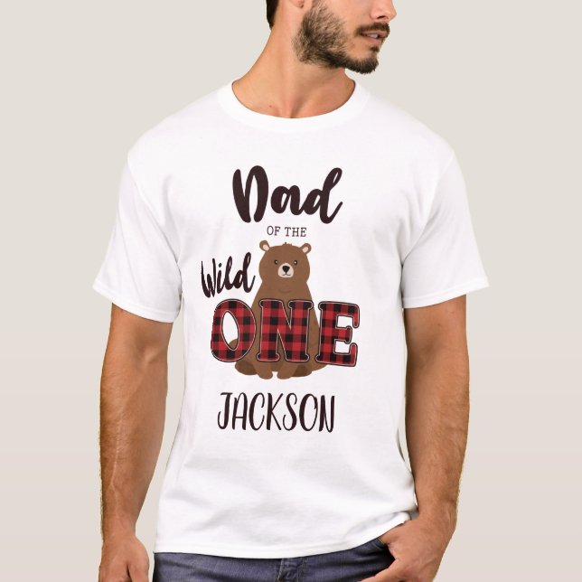 Pappa i Vilden Födelsedagsfesten Björn 1 Play Bear T Shirt (Framsida)