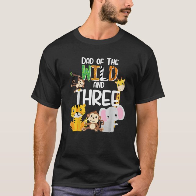 Pappa i Vilden och tre djurparker: dagars Safar T Shirt (Framsida)