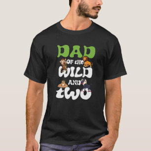 Pappa i Vilden två zoo Birthday Safari Jungle Ani T Shirt