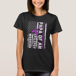 Pappa i Warrior Epilepsy Lila Ribbon Support U T Shirt