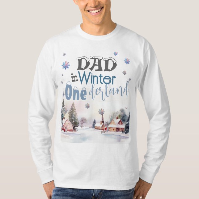 Pappa i Winter Wonderland T Shirt (Framsida)