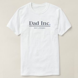 Pappa Inc Personlig Est År Ny Pappa Present Män Vi T Shirt