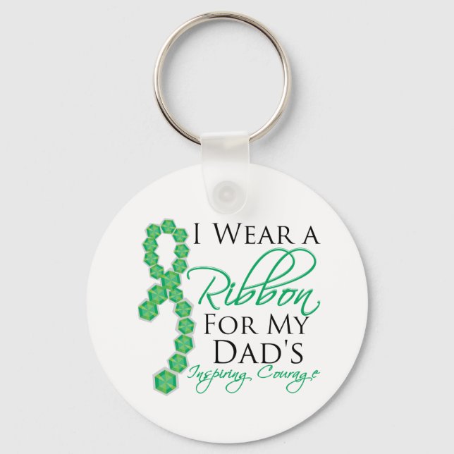 Pappa inspiring Courage - Liver Cancer Nyckelring (Framsida)