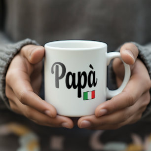 Pappa Italienska Flaggmugg - Far Pappa Kaffemugg
