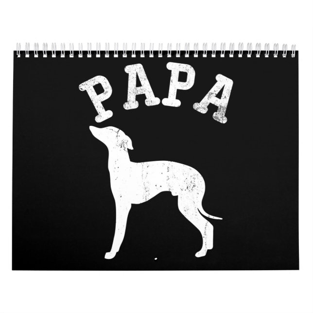 Pappa Italienska Greyhound Funny Gift Pappa Kalender (Omslag)