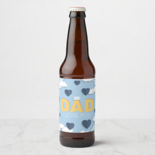 Pappa jag älskar dig, fars dagars present   Fyrkan Ölflaska Etikett